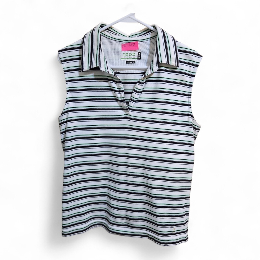 Izod Golf Women's Sleevless Polo Shirt Size Large